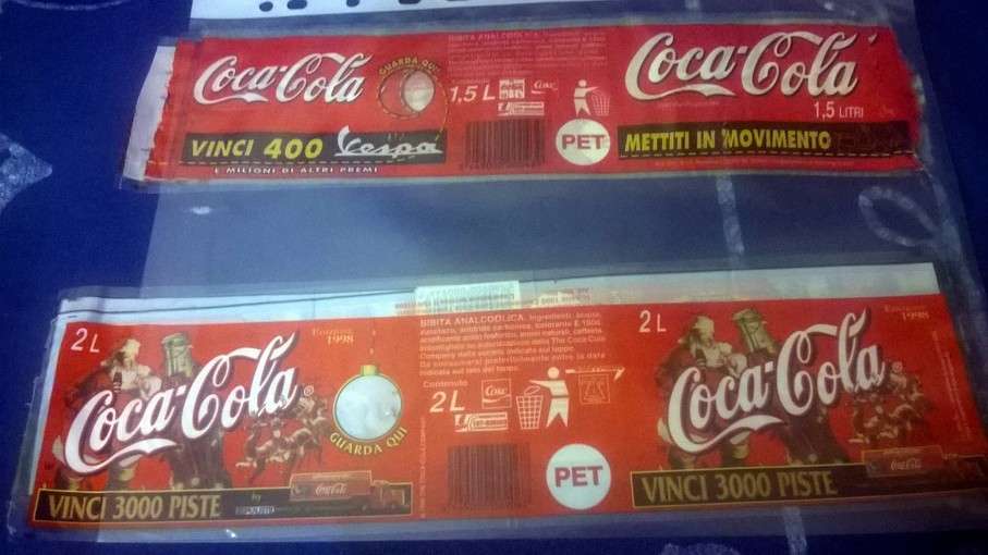 Coca Cola etichette anni '90 - 14